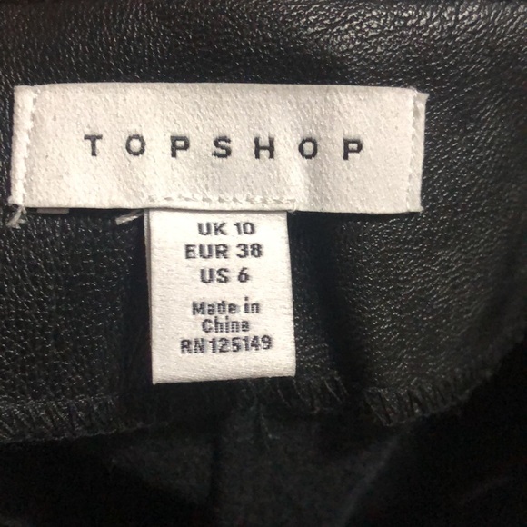 Topshop Faux Leather Miniskirt - Picture 5 of 5